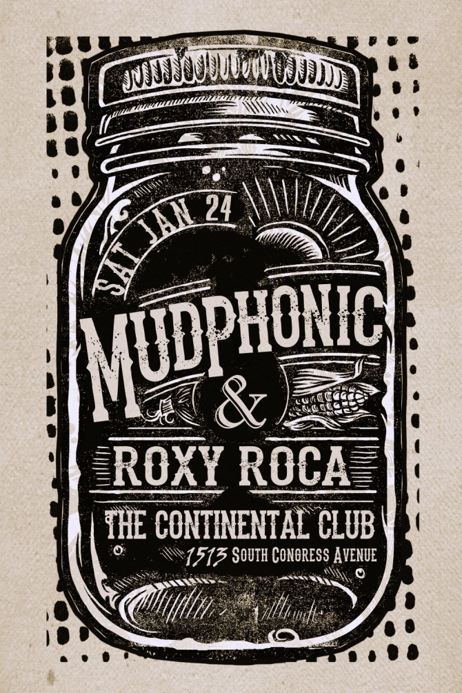 ROXY ROCA + Mudphonic at The Continental Club Sat 1/24