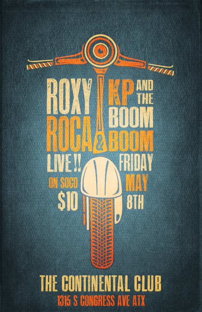 ROXY ROCA + KP and The Boom Boom at The Continental Club in Austin Fri 5/8